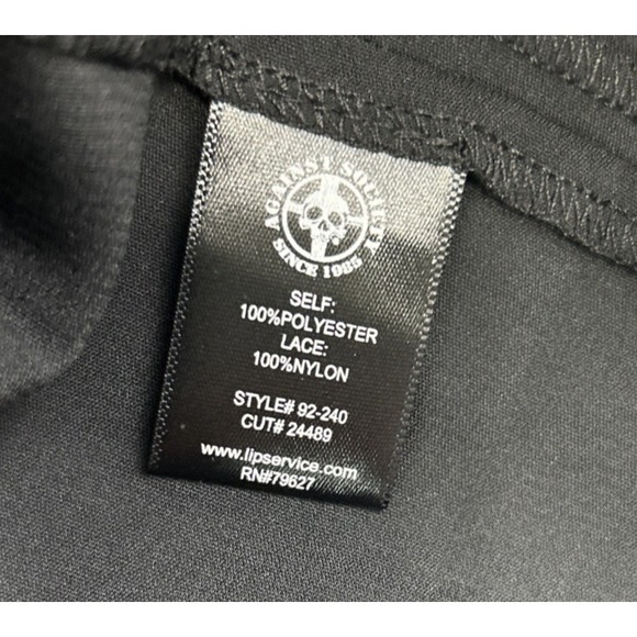 Blacklist by Lip Service XL 38" Black Slip Dress BabyDoll Whimsigoth Fairy VTG - Picture 8 of 16